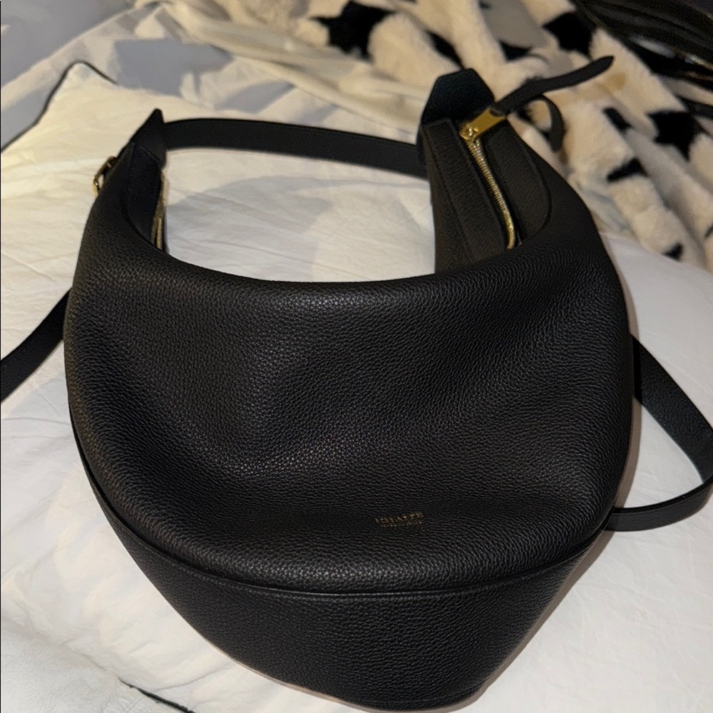 KHAITE Black Hobo Bag with Crescent Shape and Thick Strap - Picture 8 of 8